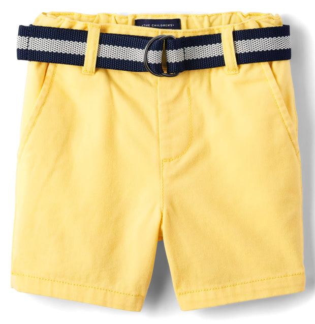 Baby Boy Belted Chino Shorts