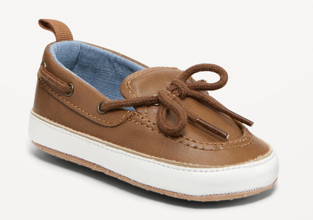 Faux-Leather Boat Shoes