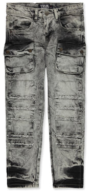 True Indigo Cargo Pocket Stitch Jeans