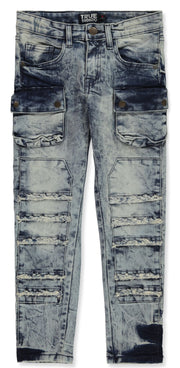 True Indigo Cargo Pocket Stitch Jeans