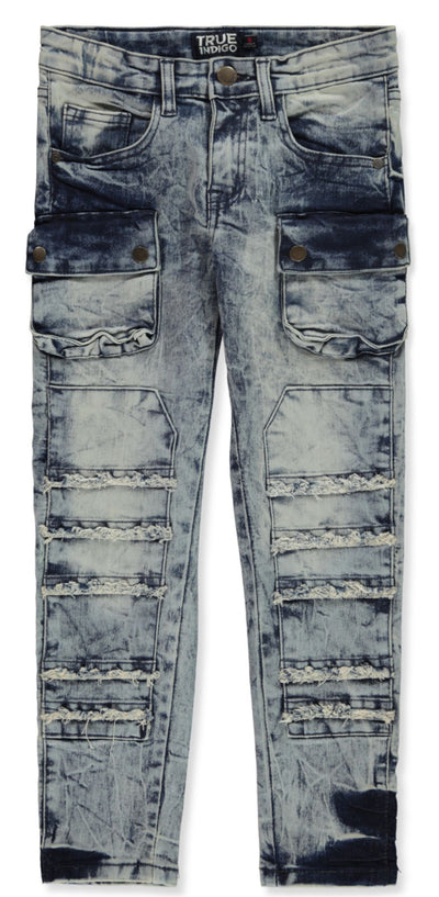 True Indigo Cargo Pocket Stitch Jeans