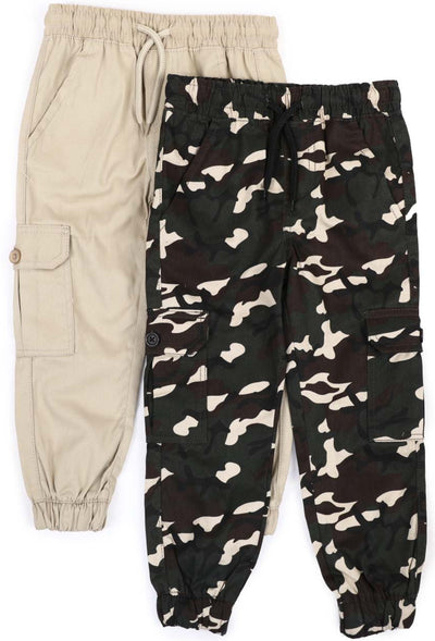 2pk Twill Cargo Jogger Pants