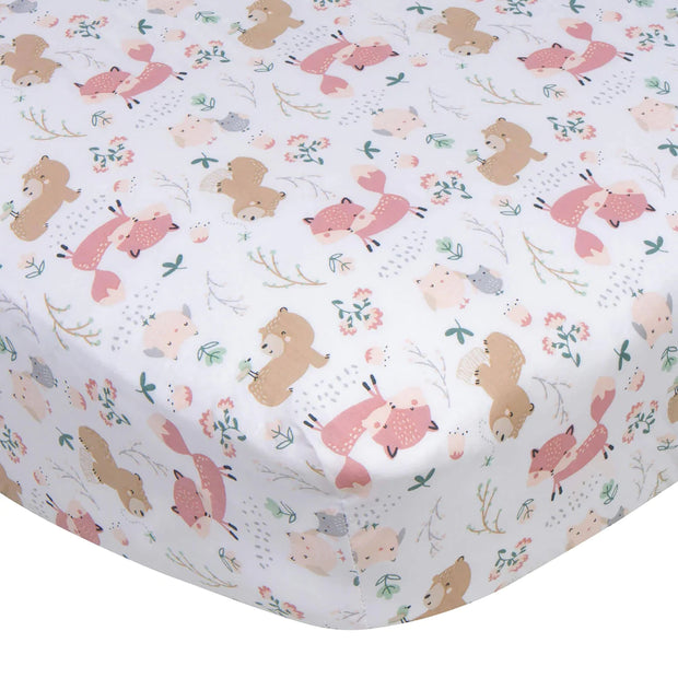 Gerber Girls Woodland Crib Sheet