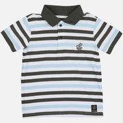 Multi Color Stripe Pique Polo Shirt