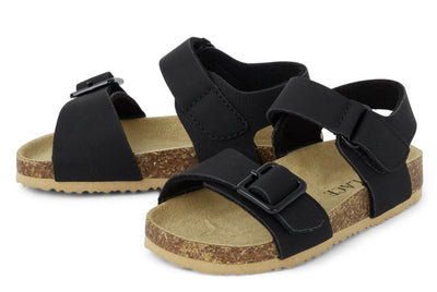 Black Buckle Sandals
