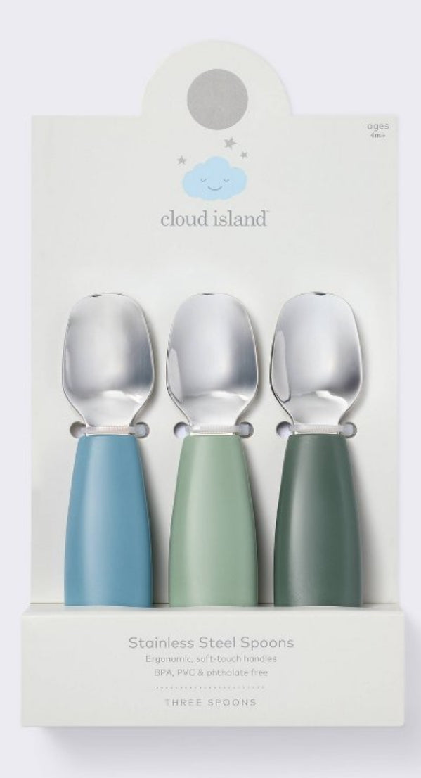 CI Stainless Steel Spoons, 3pk