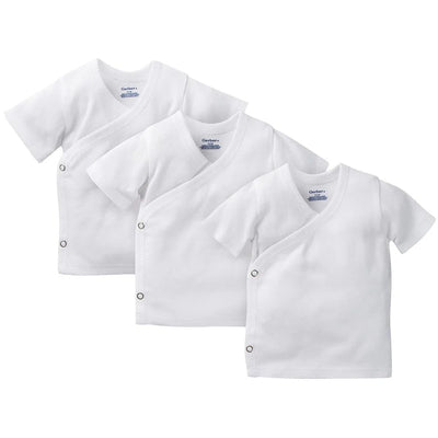 MG White Side Snap Tees, 3pk