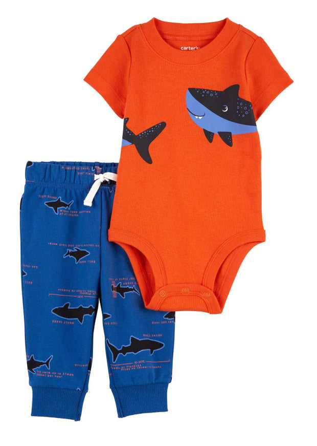 2-Piece Shark Bodysuit Pant Set