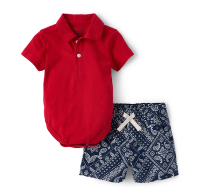 Red Bandana Outfit Set