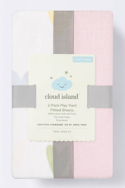 CI Pack N’ Play Sheet, Pink Hearts - 2pk