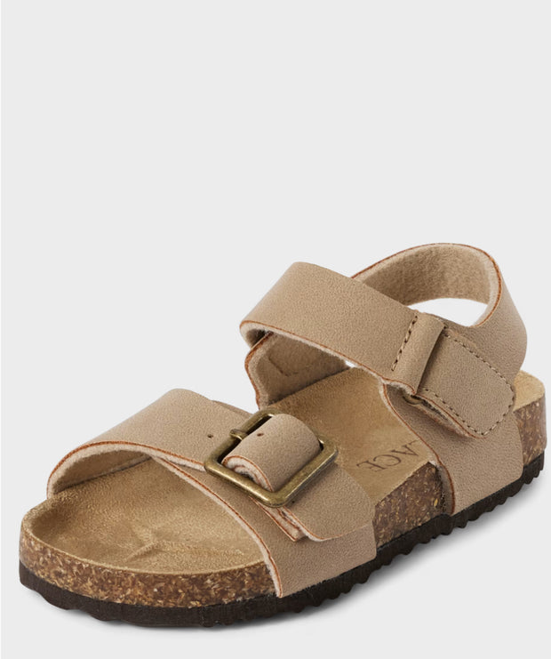 Tan Buckle Sandals