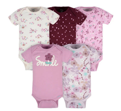 Gerber Lavender Garden Onesies, 5pk