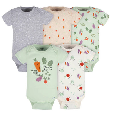 Gerber Neutral Happy Veggies Onesies