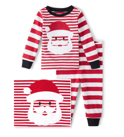 Striped Santa Cotton Pajamas