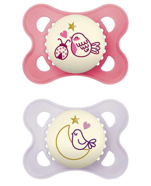 MAM Glow in the Dark Pacifiers, 2pk