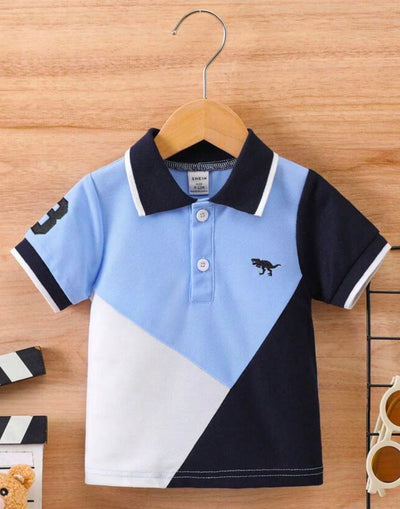 Blue Dino Dinosaur Polo