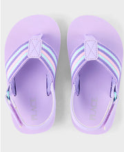 Girls Striped Flip Flops