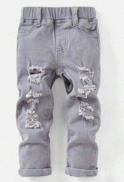 Gray Ripped Jeans