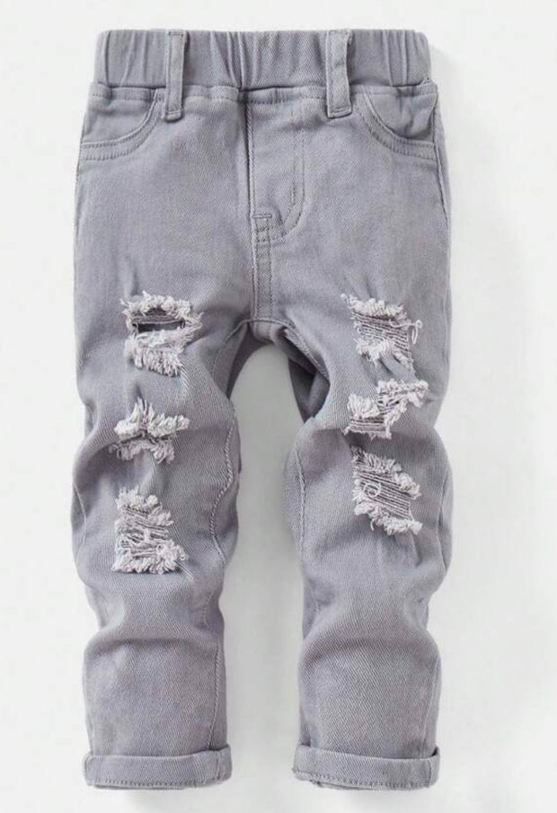 Gray Ripped Jeans