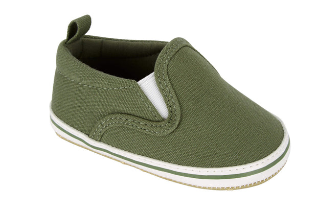 Olive Slip-on Crib Shoes