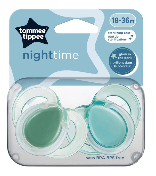 Tommee Tippee Night Time Pacifiers, 18-36M