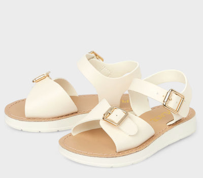 White Buckle Sandals