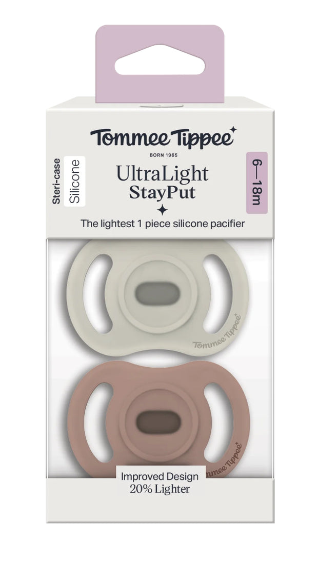 Tommee Tippee Ultra-light StayPut Pacifier, 6-18 Months