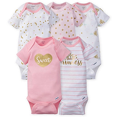 Gerber Girls Castle Onesies, 5pk