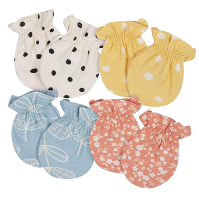 Gerber Girl Flower Pot Mittens, 4pk