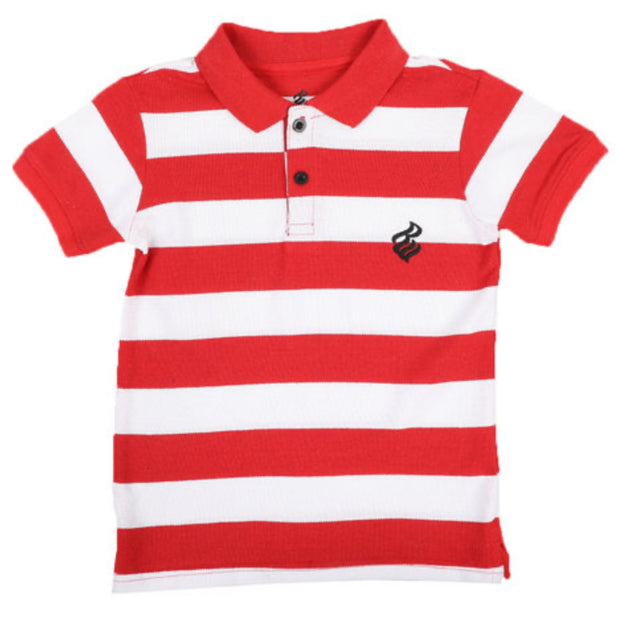 Stripe Pique Polo Shirt