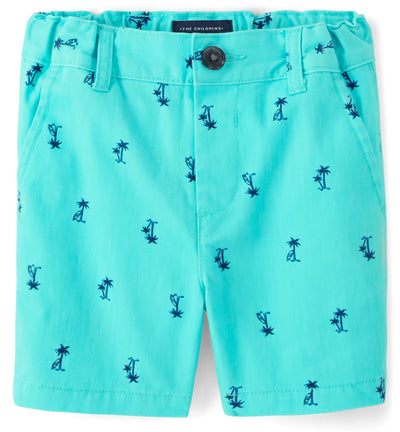 Palm Tree Chino Shorts - Blue