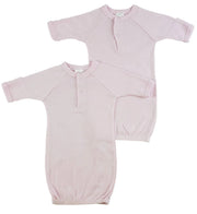 Preemie Rib Knit Gown Solid Color 2-Pack