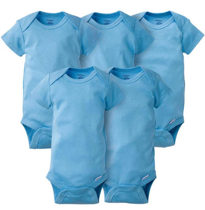 Gerber Solid Blue Onesies (5pk)