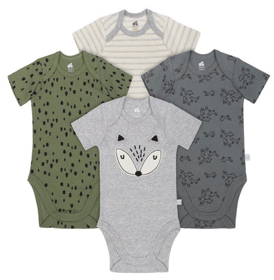 Gerber Organic Fox Onesies, 4pk