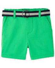 Baby Boy Belted Chino Shorts