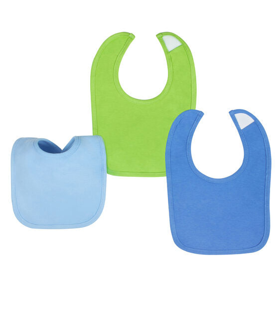 Gerber Boy's Solid Color Bibs (3pk)